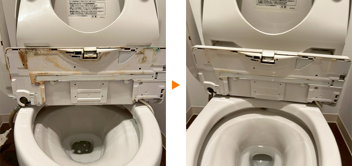 トイレオシュレット部分のお掃除例