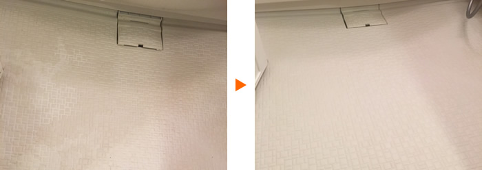浴室の床のクリーニング例