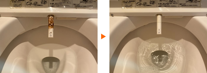 トイレウォッシュレットノズル部のクリーニング例