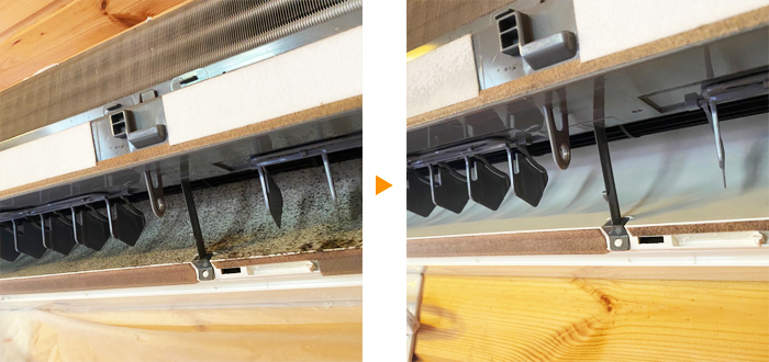 エアコンの内部のお掃除例