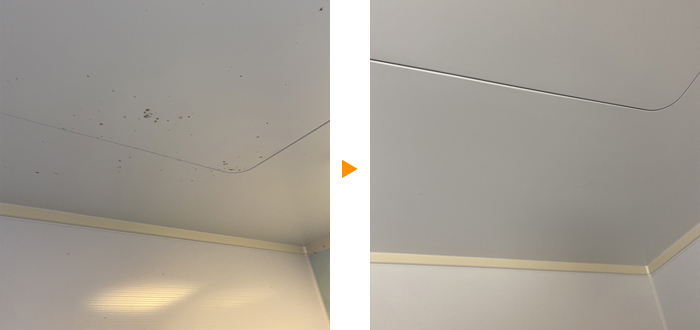 浴室天井のクリーニング例