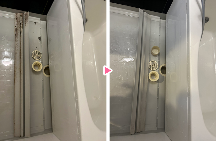 浴室の排水口部分のクリーニング例