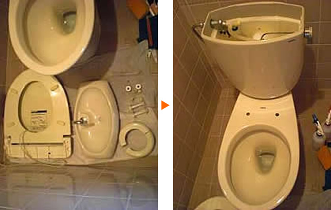 トイレ分解清掃施工例