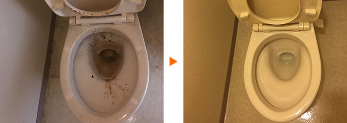 トイレ便器部分のお掃除例