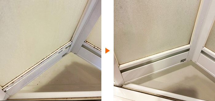 浴室ドア周りクリーニング例